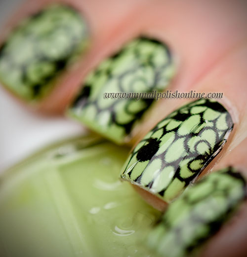 Nail Art with Water Transfers left hand