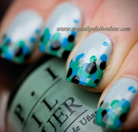 Blue and green dotting