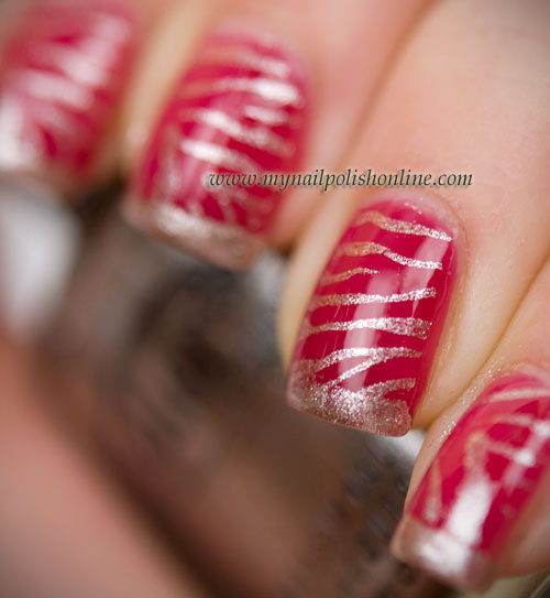Animal Print with Funky French Tips - Konad M57