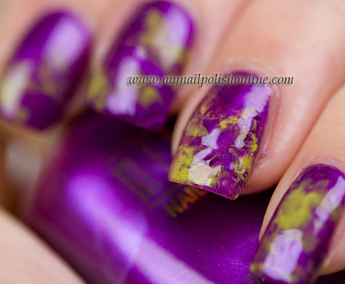 Marbling purple and green