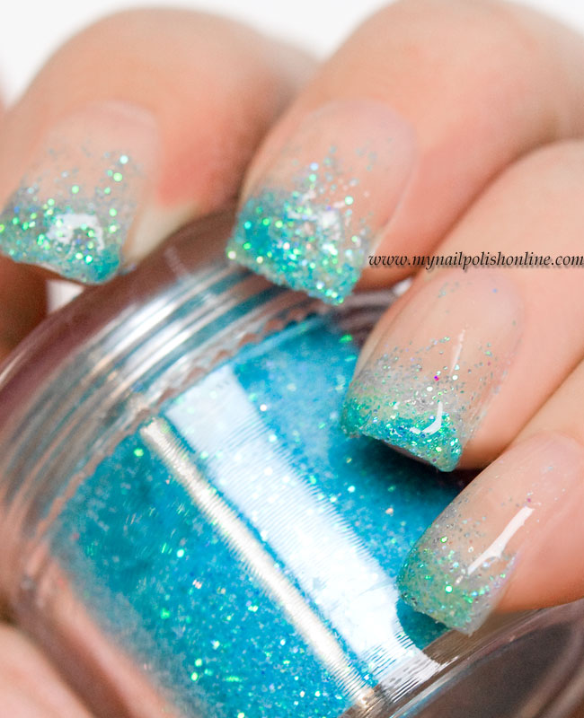 Gradient with loose glitter - My Nail Polish Online