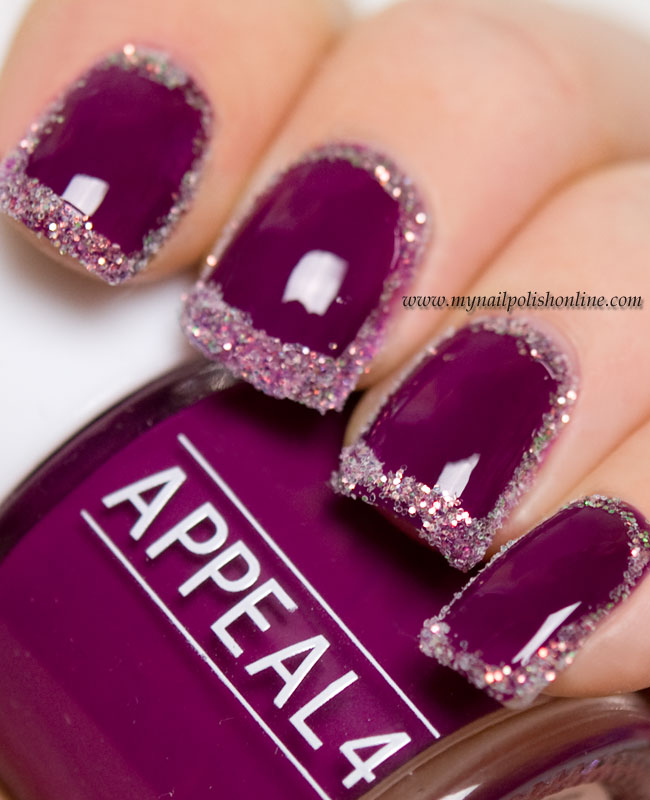 Glittery nail art