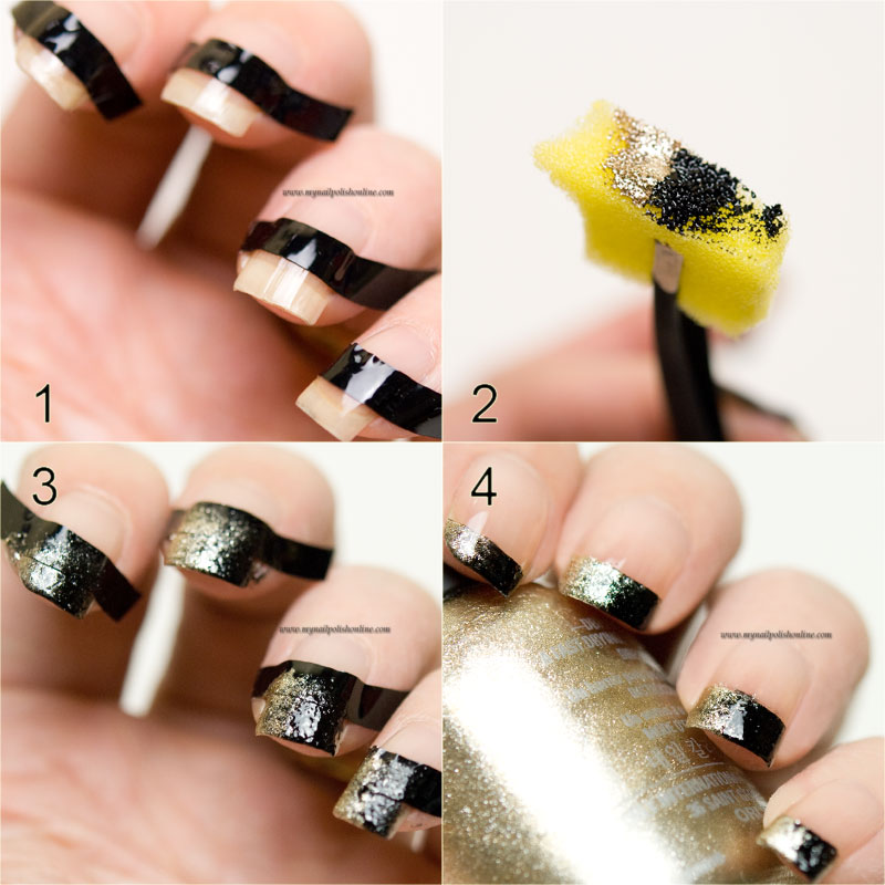 Gradient nail tips tutorial