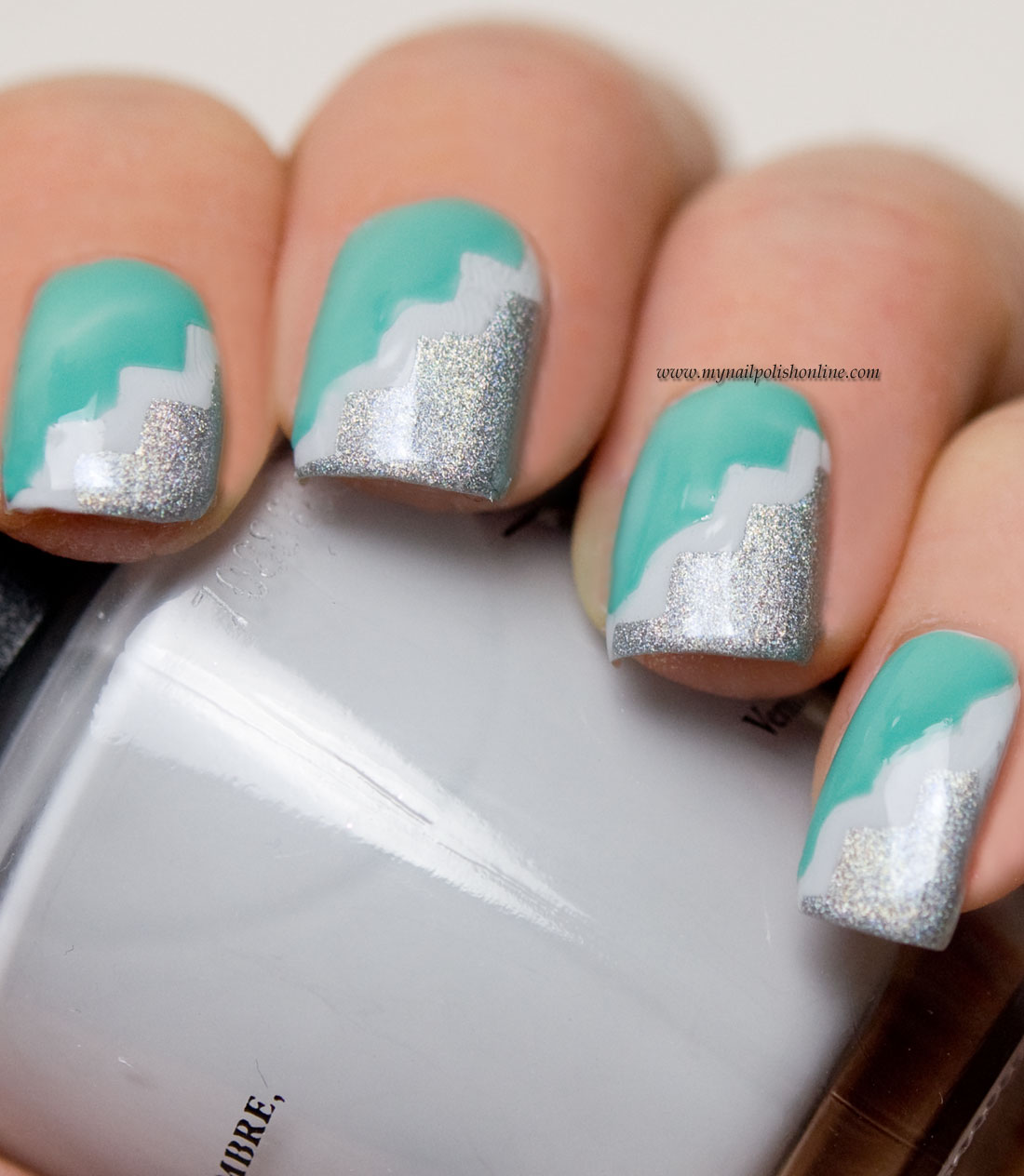 Nail Art with tape manicure