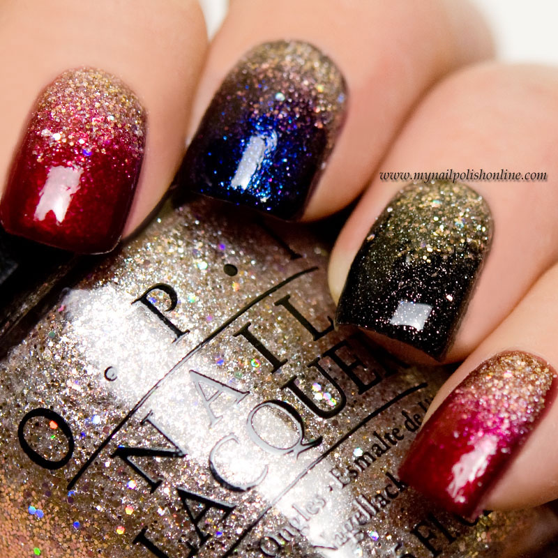 Glitter gradient nails