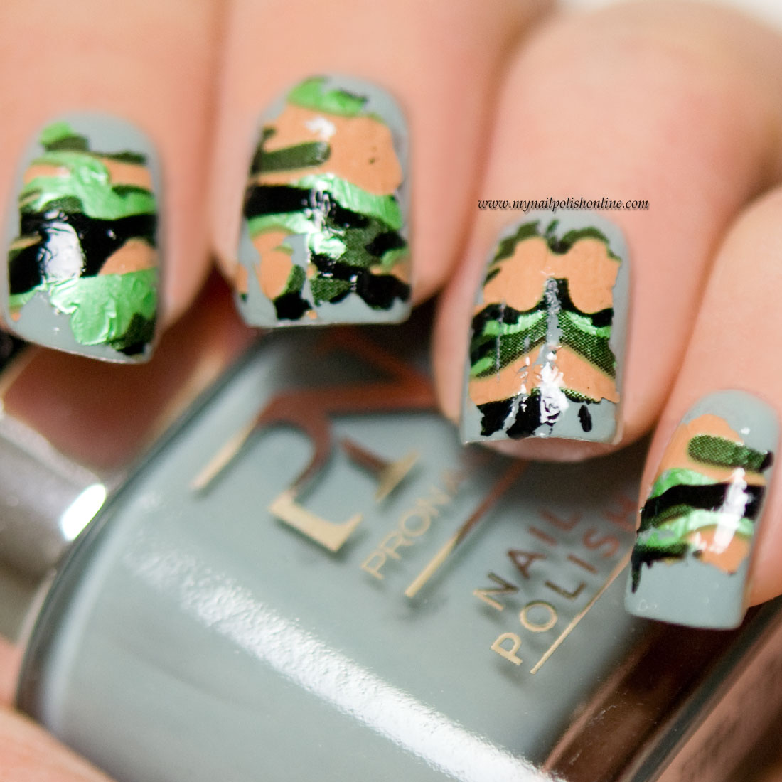 Camouflage nails with foils