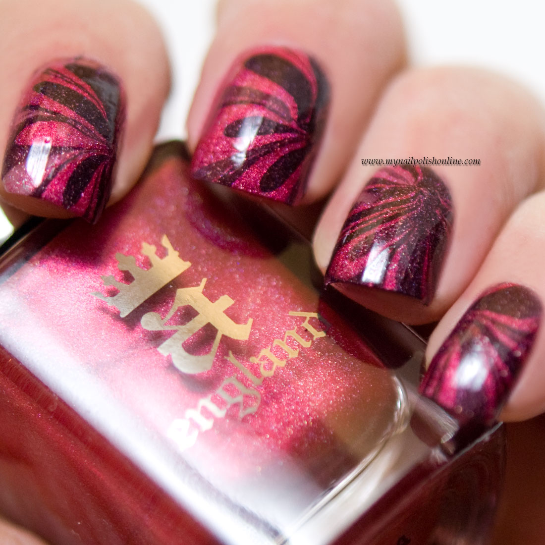 Nail Art Sunday - Water marbling with A England