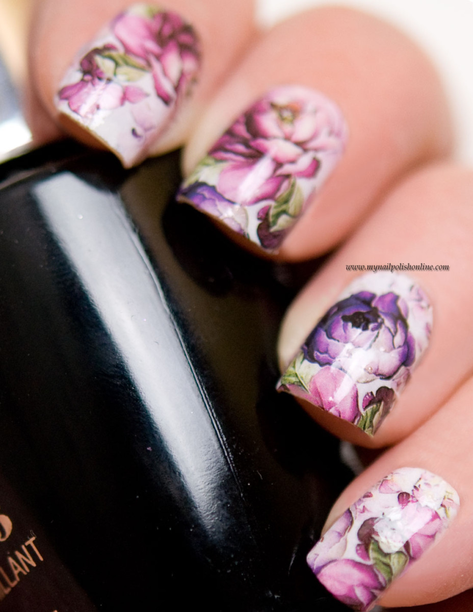 Floral nail wraps - Saijtam 