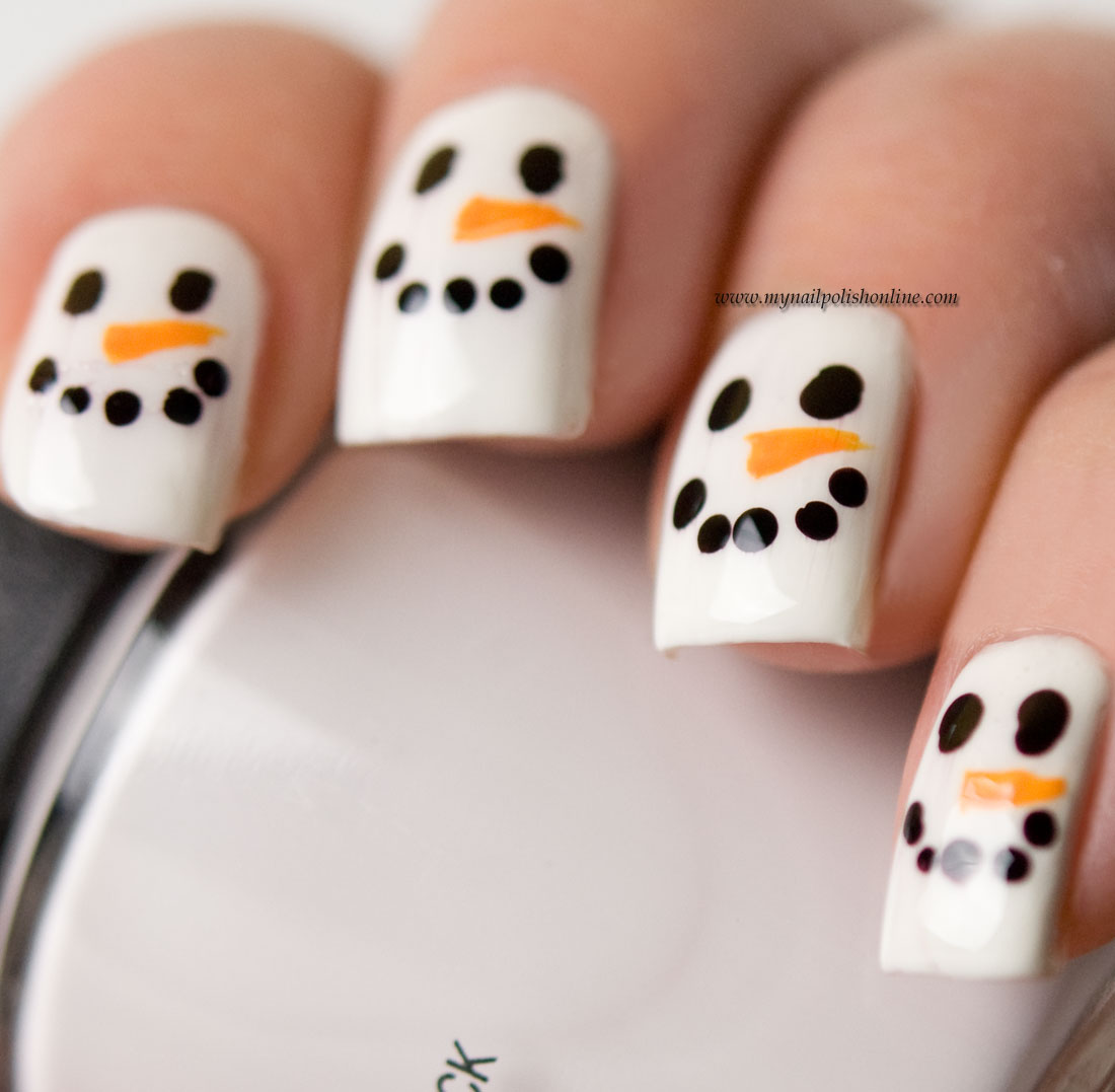 Nail Art Snowman