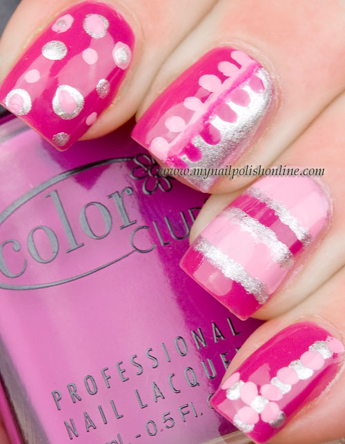 Pink nail art - My Nail Polish Online