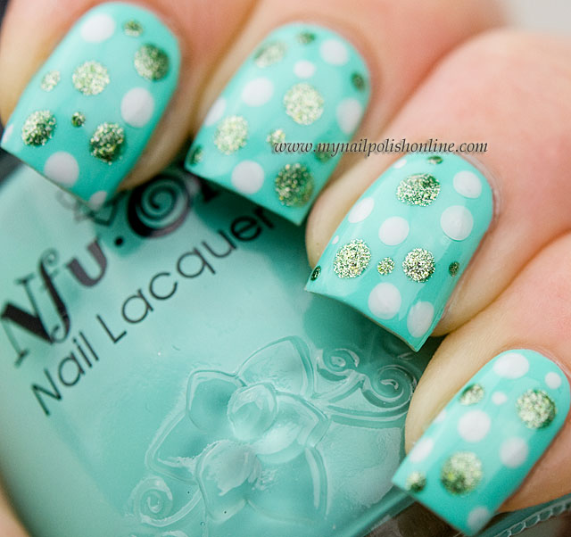 Turquoise Dotticure - My Nail Polish Online