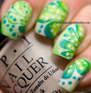 Day 20 - Water Marble - My Nail Polish Online